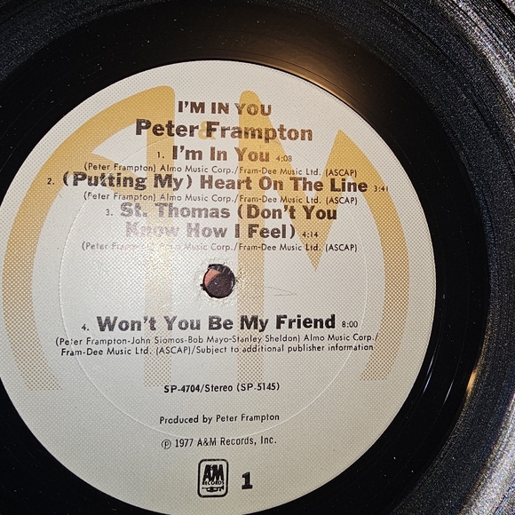 vintage 1977 vinyl record album titled "I'm In You" by Peter Frampton. - Picture 7 of 9